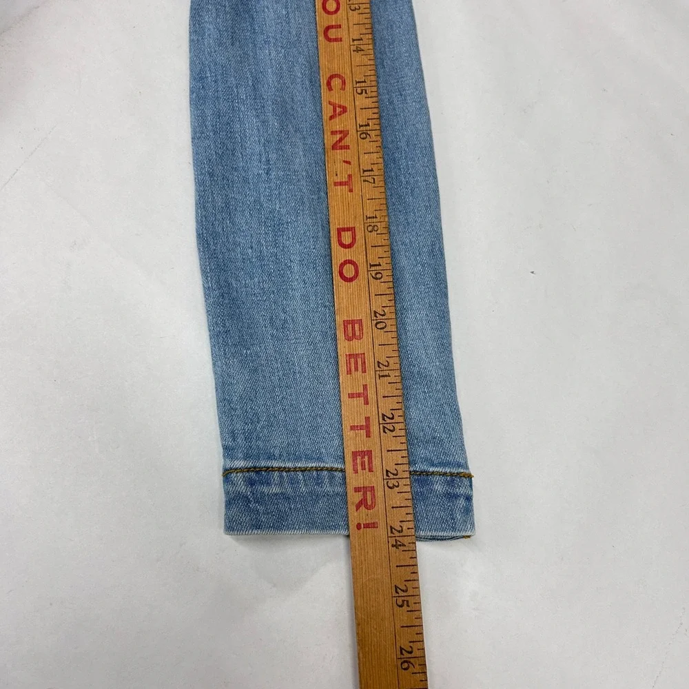 Light Wash Denim Blazer Jacket Small Tailored Preppy Western Americana Coastal